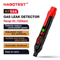 HABOTEST HT59A Máy phát hiện rò rỉ khí gas di động với còi và đèn báo, màn LC.