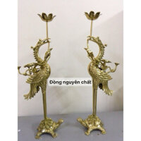 Hạc đồng đôi hạc thờ bằng đồng nguyên chất cao 45,52,56,62,67,72cm - Đồ đồng Đại Bái Giá Xưởng