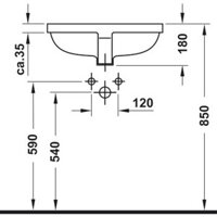 HAFELE 588.45.082 Bồn, Âm bàn, Starck 3