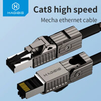 Hagibis 360° Cáp mạng LAN có hợp kim kẽm RJ45 CAT8 Cáp Ethernet bện 24AWG 40Gbps 2000Mhz Dây vá tốc độ cao để chơi game PS4 Xbox Modem Router PC Laptop