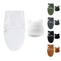 Haha Bộ 2 Món Mềm Cho Bé Quấn Khăn Đầm Chăn Có Mũ Ấm Áp Và Thoải Mái Trẻ Sơ Sinh Sleepsack Tắm