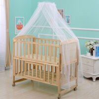 Haha Công Chúa Giường Tán Lưới Lưới Chống Muỗi Nhìn Xuyên Qua Mái Vòm Ren Tròn Cho Cũi