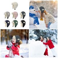 Haha Mùa Thu Đông Mũ Cho Bé Trai Bé Gái Dày Ấm Áp Bonnet Chống Gió Bảo Vệ Tai Mũ Có Khóa Thắt Lưng cằm