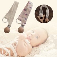 Haha Sơ Sinh Ren Hoa Núm Vú Giả Dây Xích Núm Vú Giá Đỡ Dây Xích Soother Kẹp Giả