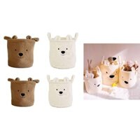 Haha Túi bà bầu bBasket thêu gấu để đựng tã và tã lót