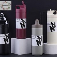Haha Vòi hút Ấm đun nước thể thao Cốc giữ nhiệt bằng thép không gỉ Cốc hút di động VN