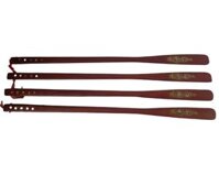 Hai Cây xỏ giầy gỗ muồng đen dài 70cm -khảm trai hoa văn - Đót gót giầy khảm trai - Nâu