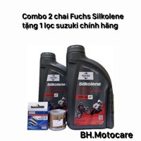 Hai chai nhớt Fuchs Sikolene tặng lọc nhớt suzuki chính hãng Indonesia