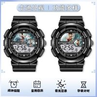 Hai chiều Ao Bing Nezha 's Demon Child Hàng hóa Học sinh Trẻ em Đồng hồ thông minh Thanh thiếu niên Đồng hồ điện tử kỹ thuật số 0226