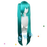 Hai Chiều Hatsune Miku cos Tóc Giả Dài Mịn Không Dễ Mất Tóc cos Tóc Giả 85 ~ 120cm Hành Xanh cc20250305