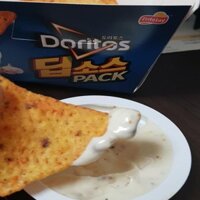 ☈❦Hai hộp snack Doritos nhập khẩu Hàn Quốc sản phẩm mới nước chấm salad tỏi vị ngô chiên giòn