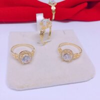 HAI- NHẪN KIM TIỀN BẠC TA MẠ VÀNG