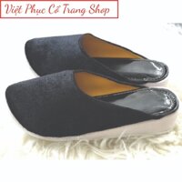 Hài nhung đen cho nam, hài nam truyền thống cổ phục thời xưa | Việt Phục Cổ Trang Shop