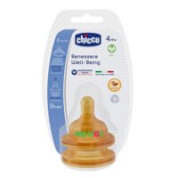 Hai núm ty cao su chống đầy hơi dòng chảy nhanh Chicco 4M+ 114885