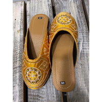 Hài Vải Thêu Kết Cườm Thủ Công Đế Thấp