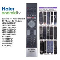 Haier Android Netflix YouTube Smart LED TV Điều khiển từ xa thay thế cho LE50K6600UG LE55K6600UG LE65K6600UG LE50U6600U6900