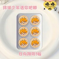Haikyuu Chân nút Mini - Huy hiệu kim loại lấy cảm hứng từ đồ ăn nhẹ 25mm, 6 gói, có Tsukishima, Yamaguchi, Hinata, Oikawa, Kageyama