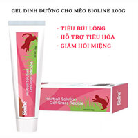 Hairball Solution BIOLINE 100g - Gel dinh dưỡng tiêu búi lông, giảm hôi miệng cho Mèo