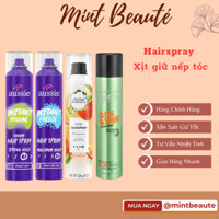 Hairspray Garnier khoá nếp phủ bóng 24h - Hairspray Aussie - Hairspray Herbal Essences tạo kiểu tóc gôm xịt giữ nếp