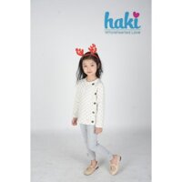 Haki_ Áo chấm bi cào bông - ghi HK022 [HÀNG ĐẸP CHUẨN]