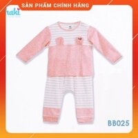 Haki_ Bộ dài tay cài vai tai thỏ vải sợi tre cao cấp BB025 [HÀNG ĐẸP CHUẨN]