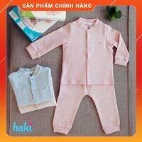 HAKI Bộ quần áo thu đông cho bé Melange Cotton cao cấp chính hãng BC004 (kèm ảnh thật)