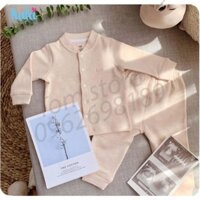 [HAKI] Bộ quần áo thu đông cho bé Melange Cotton cao cấp chính hãng Haki-BC004