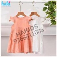 HAKIDS  []  Váy bé gái nhún 3 tầng tay cánh tiên, đầm thiết kế cho bé gái, váy hè cho bé từ 10-27kg-HAKI HK514