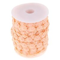 Half Round Artificial Pearls String Beads Chain Garland Flowers Wedding Party Decoration, Party Supplies 49ft - Pink