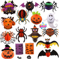 Halloween Bí Ngô Tổ Ong Bóng Nhện Tổ Ong Bóng Đạo Cụ Ngộ nghĩnh Địa Điểm Bố Trí Trang Trí Bí Ngô Trung Quốc Đèn Lồng Trang Trí Bí Ngô Nhện Treo Cờ Mặt Dây Chuyền