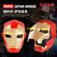 Halloween Captain America Iron Man Mũ Bảo Hiểm Mặt Nạ Có Thể Bắn Đạn Đồ Chơi Chương Trình Trang Bị Ngày Trẻ Em Quà Tặng