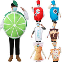 Halloween Chanh Bia Xà Phòng Sô Cô La Trang Phục Hóa Trang Cho Người Lớn Phụ Nữ Đảng Giả Trang Phục Ngộ nghĩnh Nam Chanh Trang Phục Carnival Sân Khấu Biểu Diễn Quần Áo Mũ