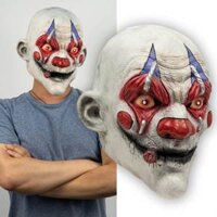 Halloween Cosplay Props Horror Clown PVC Face Cover for Masquerade Easter Joker Face Covering