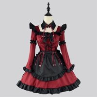 Halloween Gothic Quỷ Gothic Gothic Gothic Người Giúp Việc Đầm Anime Cosplay Đầm Công Chúa