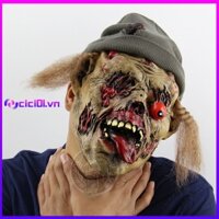 Halloween Khủng Bố Mặt Nạ Vệ Binh Mặt Nạ Thây Ma Mặt Nạ Chú Hề Máu Miệng Tóc Giả Người Giữ Mộ | Cici01