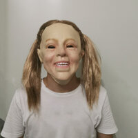 Halloween Mặt nạ cao su con người Cô gái nhỏ Mũ đội đầu Cosplay Đạo cụ