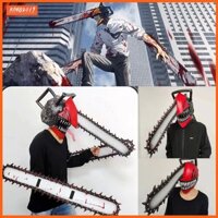 Halloween new chainsaw man headgear cosplay kinh dị mặt nạ cao su đáng sợ cos đạo cụ trang phục