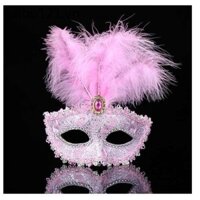 Halloween Nửa Mặt Trẻ Em Lông Vũ Mặt nạ Hóa Trang Đảng Người Lớn Nửa Mặt Công Chúa Làm Đẹp Ren Mặt nạ Giả