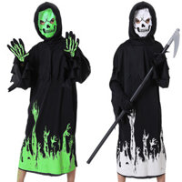 Halloween Thần Chết Trang Phục Hóa Trang Cho Trẻ Em Quần Áo Hình liềm Đèn Ngủ Thần Chết Ma Cà Rồng Quần Áo Cho Trẻ Em