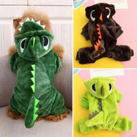 Halloween Thú Cưng Chó Con Áo Khoác Quần Áo Khủng Long Dễ Thương Trang Phục Hóa Trang