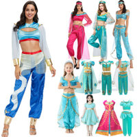 Halloween Trẻ Em Công Chúa Jasmine cosplay Đầm Ngày Một Trang Phục Phù Hợp Với Váy Trang Phục Cha Mẹ-Con #表演服250305#