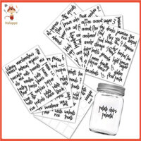 [Haloppe] 1 Bộ Miếng Dán Thức Ăn Chống Dầu Cho Hộp In Sẵn Bold Cursive Nhà Bếp Nhãn Áp Dụng Rộng Rãi