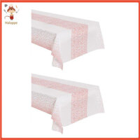 [Haloppe] 2 Chiếc Chống Rách Bàn Chạy Nhà Sử Dụng Hình Chữ Nhật Nhựa Khăn Trải Bàn Dùng Một Lần