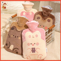 [Haloppe] 500 / 1000ML Túi Nén Nóng PVC Mật Độ Cao Cho Gia Đình Trị Liệu Giảm Đau Căng Thẳng Túi Bình Nước Nóng Giữ Nhiệt Tốt