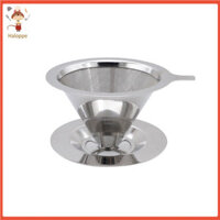 [Haloppe] Cốc lọc cà phê bằng thép không gỉ Bộ lọc cà phê hai lớp có thể tái sử dụng bằng thép không gỉ Cốc lọc cà phê nhỏ giọt chậm để pha tại nhà Công cụ chiết xuất cao cấp cho cà phê giàu