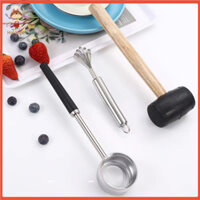 [Haloppe] Dụng cụ dừa cấp thực phẩm Dụng cụ mở lỗ dừa Bộ dụng cụ mở dừa bằng thép không gỉ cao cấp để khai thác nước dừa và thịt dễ dàng Bộ 3 món dành cho người mua Đông Nam Á