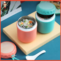 [Haloppe] Hộp đựng súp chống rò rỉ miệng rộng Bình giữ nhiệt cách nhiệt Hộp đựng thực phẩm bằng thép không gỉ cho trẻ em Cốc ăn trưa chân không chống rò rỉ có tay cầm để bảo quản thực phẩm nóng 401-500ml