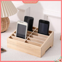 [Haloppe] Hộp lưu trữ bằng gỗ nguyên khối Giá đỡ điện thoại di động bằng gỗ 12 / 16 lưới Giá đỡ điện thoại bằng gỗ Giá đỡ máy tính để bàn thân thiện với môi trường Hộp lưu trữ dành cho người mua Đông Nam Á