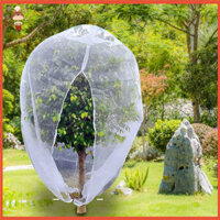 [Haloppe] Lưới mịn Vỏ cây trồng trong vườn Túi lưới có dây kéo Vỏ lưới sân vườn chống côn trùng có dây rút và khóa kéo để bảo vệ toàn diện cây ăn quả cho Đông Nam