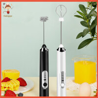 [Haloppe] Máy đánh trứng điện Máy đánh trứng có thể sạc lại Usb di động Máy trộn tạo bọt điện có thể sạc lại Máy đánh trứng cho cà phê Máy khuấy trứng sữa 3 tốc độ Thực phẩm cầm tay